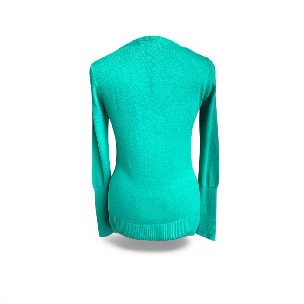 Target Women's Teal Crew Neck Sweater - Picture 5 of 7